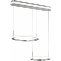 LED Pendellampe Hängeleuchte Esstischlampe, Fernbedienung, Pendelleuchte Höhenverstellbar, dimmbar, Ringe, 34W 2550lm warmweiß, LxBxH 40x63x150 cm von WOFI
