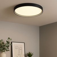 Led Deckenleuchte Deckenlampe Esszimmer dunkelgrau mit 3 Stufen Dimmer, Metall, 1x led 27,5W 2400 Lm warmweiß, d 45x4,5 cm Wofi 12056 von WOFI