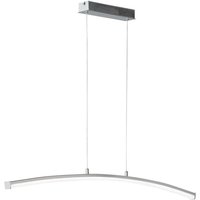 Wofi - led Hängeleuchte silber Pendelleuchte Esszimmerlampe hängend, Metall, 1x 12W 960Lm warmweiß, LxBxH 100x2,5x150 cm von WOFI