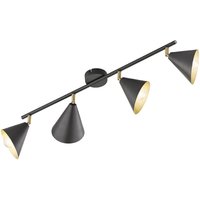 Led Spotleiste schwenkbar Deckenlampe 4 Flammig Deckenleuchte anthrazit gold, 4x E14, LxH 72x21 cm Wofi 10159 Led Spotleiste schwenkbar Deckenlampe 4 Flammig Deckenleuchte anthrazit gold, 4x E14, LxH 72x21 cm Wofi 10159 von WOFI