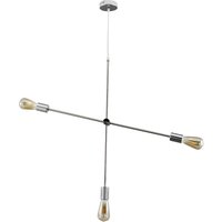 Metall Pendelleuchte in Nickel Retro verstellbar Metall Pendelleuchte in Nickel Retro verstellbar von WOFI