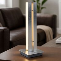 Tischlampe Nachttischlampe led Glas Lampe Touchdimmer 3 Stufen dimmbar, Aluminium silber, 1x led 12W 800Lm 3000K, LxBxH 15x15x37 cm Wofi Tischlampe Nachttischlampe led Glas Lampe Touchdimmer 3 Stufen dimmbar, Aluminium silber, 1x led 12W 800Lm 3000K, LxBxH 15x15x37 cm Wofi von WOFI