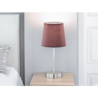 Tischleuchte Nachttischlampe Beistellleuchte Wohnzimmerlampe Schlafzimmerleuchte, Textil braun Metall nickel matt, 1x E14 Fassung, DxH 14x32 cm, Tischleuchte Nachttischlampe Beistellleuchte Wohnzimmerlampe Schlafzimmerleuchte, Textil braun Metall nickel matt, 1x E14 Fassung, DxH 14x32 cm, von WOFI