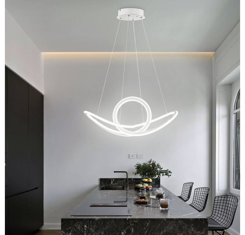 WOFI LED Pendelleuchte, Leuchtmittel inklusive, Kaltweiß, Warmweiß, Neutralweiß, Tageslichtweiß, Hängeleuchte dimmbar Esstischlampe LED modern von WOFI