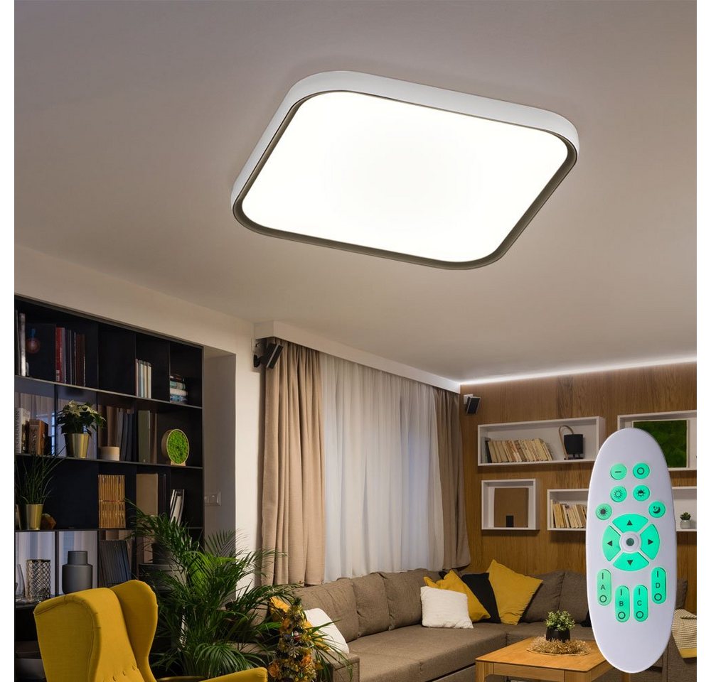 WOFI LED Deckenleuchte, LED-Leuchtmittel fest verbaut, Kaltweiß, Warmweiß, Neutralweiß, Tageslichtweiß, Deckenlampe Deckenleuchte Schlafzimmerlampe, Dimmbar von WOFI