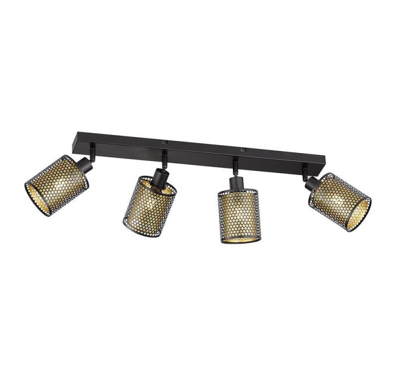 WOFI Deckenspot, Leuchtmittel nicht inklusive, Deckenstrahler Deckenleuchte Wohnzimmerlampe, 4-flammig, Gitterdesign von WOFI