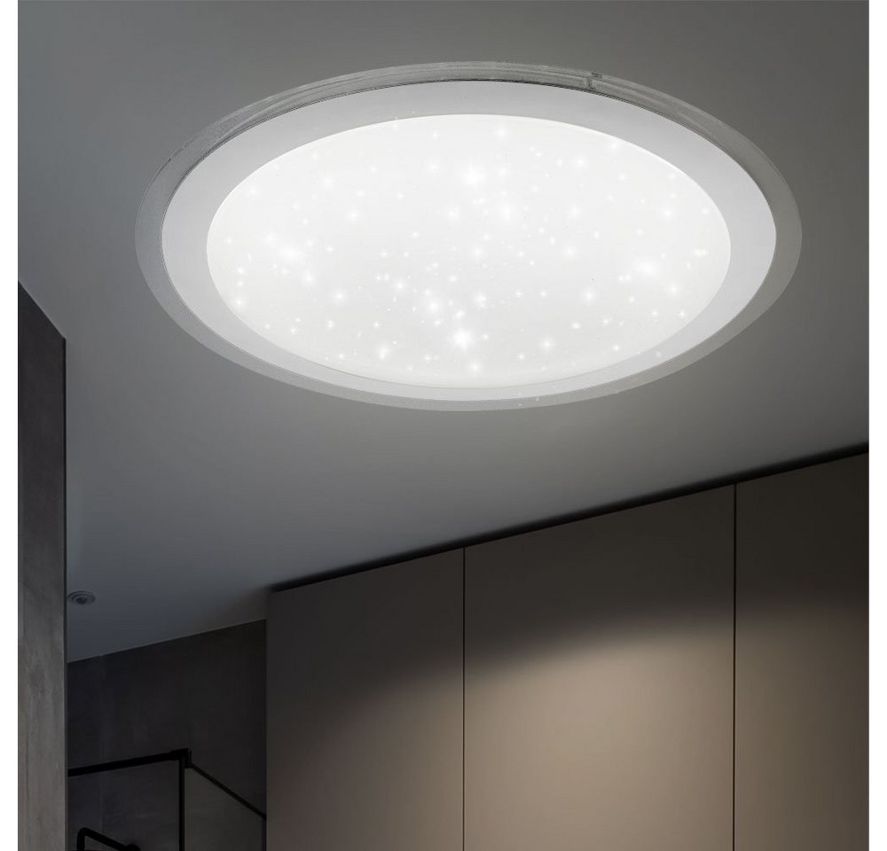 WOFI LED Deckenleuchte, Warmweiß, LED Deckenleuchte mit Sternenhimmel Deckenlampe Schlafzimmer Modern von WOFI