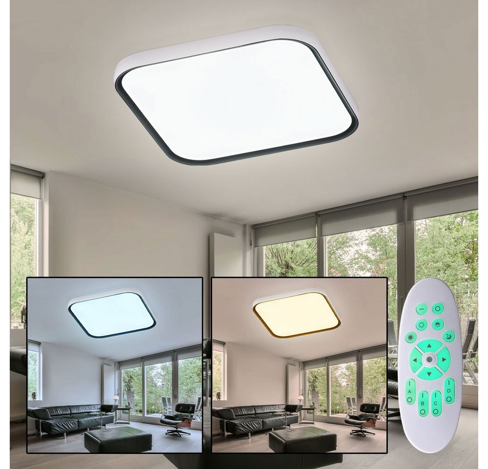 WOFI LED Deckenleuchte, LED-Leuchtmittel fest verbaut, Warmweiß, LED Tageslicht Deckenlampe Deckenleuchte dimmbar mit von WOFI