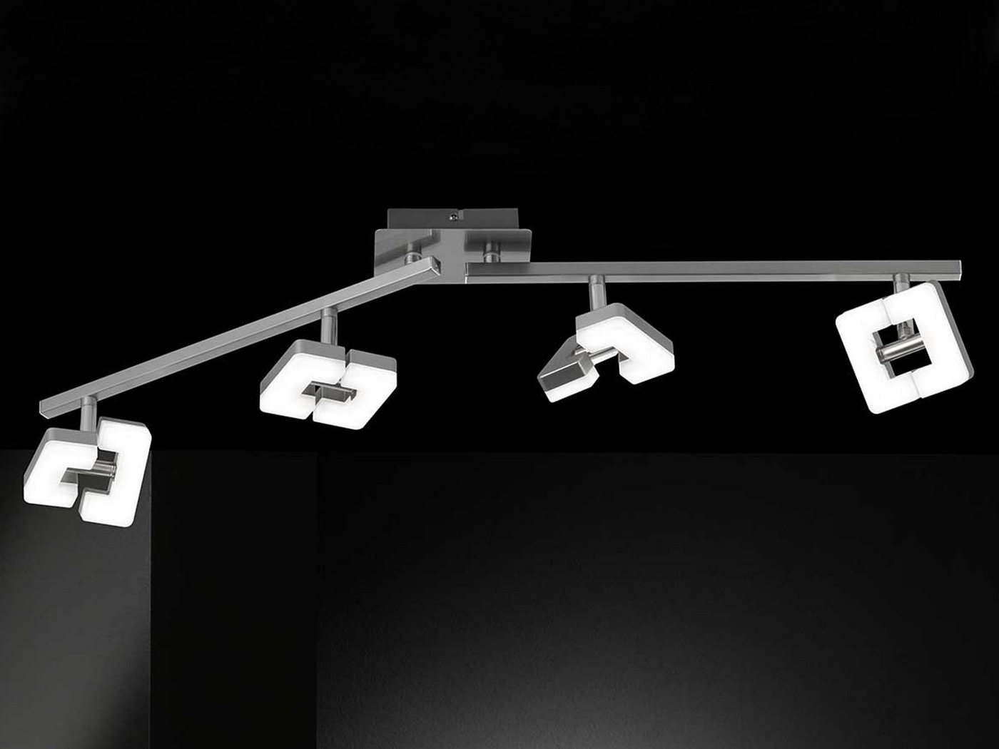 WOFI LED Deckenstrahler, LED fest integriert, Warmweiß, innen, Küchen-Beleuchtung über Kochinsel, Lampe Büro, Breite 78cm von WOFI