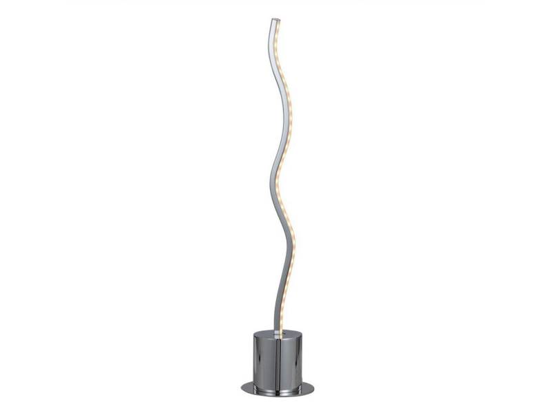 WOFI LED Tischleuchte, LED fest integriert, Warmweiß, groß, ausgefallene coole Designer Lampe Fensterbank, Chrom, Höhe 45cm von WOFI