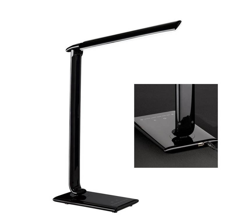 WOFI Schreibtischlampe, LED-Leuchtmittel fest verbaut, Tageslichtweiß, Schreibtischlampe Schreibtischlampe LED Tischlampe Dimmbar H 56 cm von WOFI