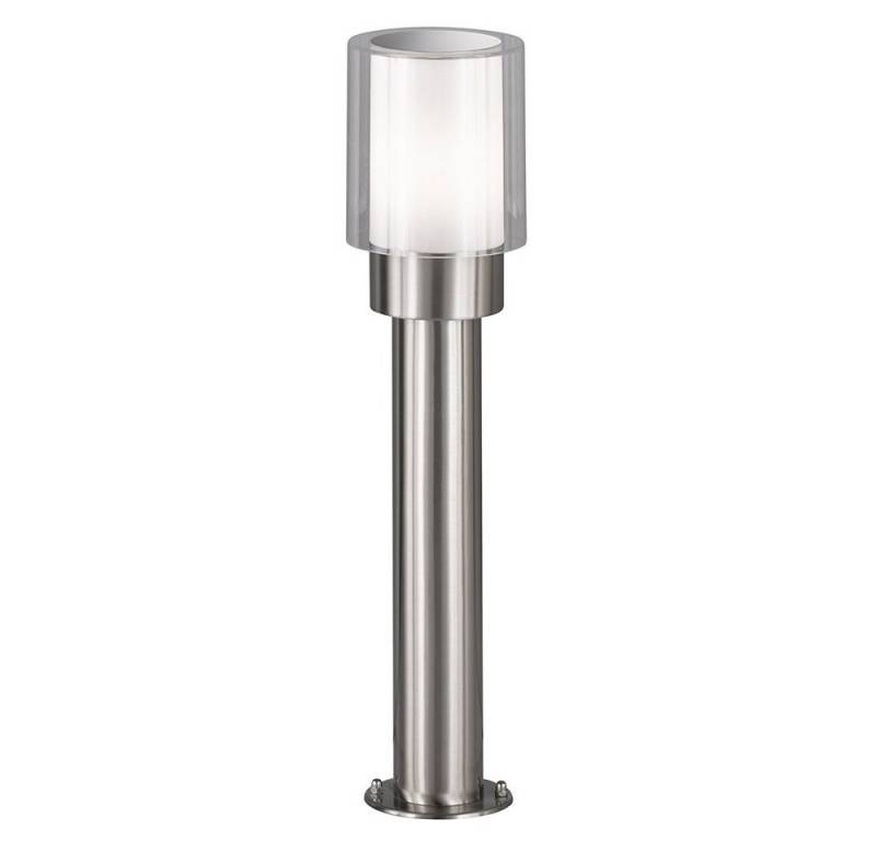 WOFI Außen-Stehlampe, Leuchtmittel nicht inklusive, Gartenlampen Aussen silber Aussenlampe Stehleuchte von WOFI