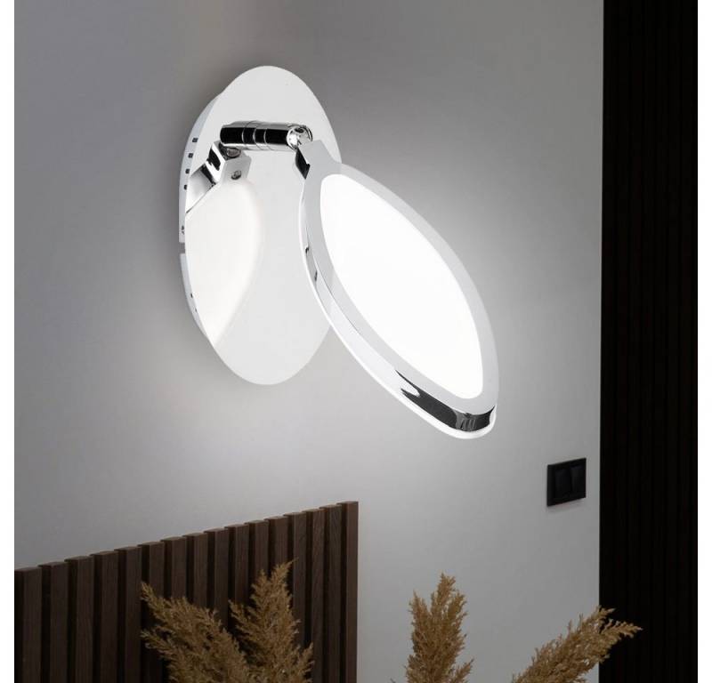 WOFI LED Wandleuchte, LED Wand Lampe Wohnzimmer Flur Akzent Beleuchtung Chrom Schalter von WOFI