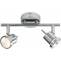 Deckenleuchte 2 Flammig led Deckenlampe Lichtschiene Deckenstrahler mit beweglichen Spots, Strahler schwenkbar, 2x led 5W 400lm warmweiß, l 25 cm von WOFI