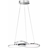 Wofi - Hängelampe led Pendelleuchte Dimmer Wohnzimmer Hängeleuchte Chrom, alu, 1x led 32 Watt 2600 Lumen warmweiß, l 58 cm von WOFI