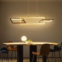 Pendelleuchte dimmbar Esstisch Lampe led Küchenlampe hängend modern, Höhenverstellbar 3 Stufen dimmer, Metall gold rostfarben, 1x led 26W 2700Lm von WOFI