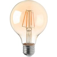 Retro led 4 Watt Leuchtmittel E27 Kugel Lampe Amber Filament Glas 280 lm dimmbar Wofi 9738 von WOFI