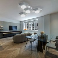 Led Deckenleuchte dimmbar Deckenlampe Wohnzimmer Modern Designer Lampen Wohnzimmer, 3 Stufen, Alu, 18W 1550Lm warmweiß, LxBxH 58x50,5x9,5 cm Wofi von WOFI