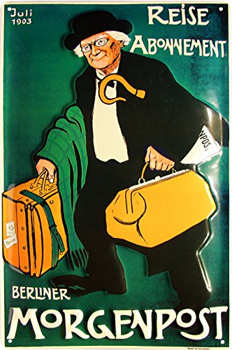 Berliner Morgenpost 1903 geprägt Nostalgie Reklame Blechschild 20x30 Blech 1015 von WOGEKA ART