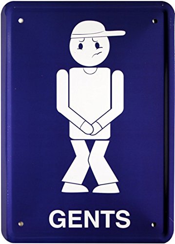 Blechschild 15 x 21 cm " Toilette Gens Herren " Funny Spruch MJ 202 von WOGEKA ART