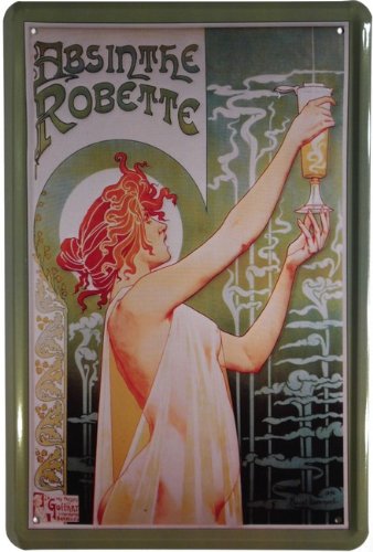 Blechschild Absinthe Robette 20 x 30 cm Reklame Retro Blech 775 von WOGEKA ART