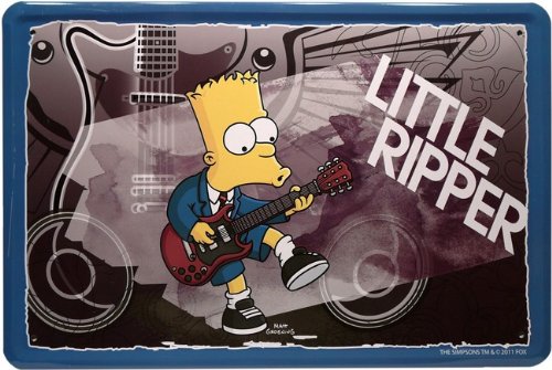 Blechschild Bad Simpson 20 x 30 cm Reklame Retro Blech 726 von WOGEKA ART