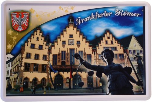 Blechschild Frankfurter Römer 20 x 30 cm Reklame Retro Blech 373 von WOGEKA ART