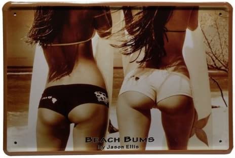 Blechschild Sexy Woman Beach Bums 20 x 30cm Reklame Retro Blech 12 von WOGEKA ART