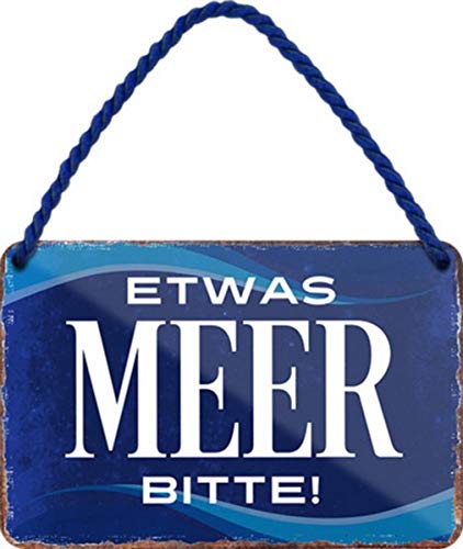 Etwas Meer bitte Ostsee Nordsee 18x12 cm witziges Blechschild Hängeschild HS556 Etwas Meer bitte Ostsee Nordsee 18x12 cm witziges Blechschild Hängeschild HS556 von WOGEKA ART