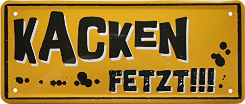 Kacken fetzt... Klo WC Toilette 28 x 12 cm Witziger Spruch Deko Blechschild 873 Kacken fetzt... Klo WC Toilette 28 x 12 cm Witziger Spruch Deko Blechschild 873 von WOGEKA ART