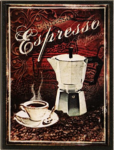 Kühlschrank Metall Magnet 6x8 cm Espresso Kaffee Nostalgie Tin Sign EMAG387 von WOGEKA ART