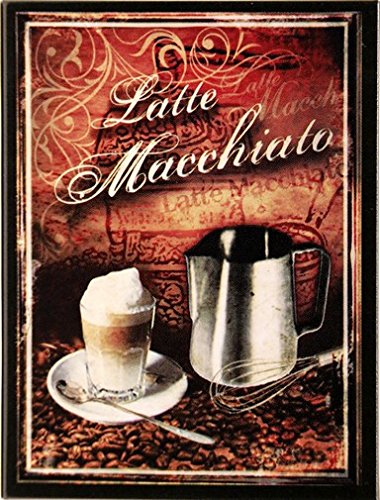Kühlschrank Metall Magnet 6x8 cm Latte Macchiato Kaffee Coffee Nostalgie Tin Sign EMAG334 von WOGEKA ART