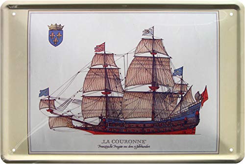 "La Couronne" Fregatte Segelschiff Schiff Meer 20x30 cm Deko Blechschild 800 "La Couronne" Fregatte Segelschiff Schiff Meer 20x30 cm Deko Blechschild 800 von WOGEKA ART