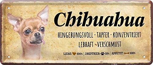 N / A Chihuahua Hund Steckbrief Dog 28 x 12 cm Deko Spruch Blechschild Blech 1356 N / A Chihuahua Hund Steckbrief Dog 28 x 12 cm Deko Spruch Blechschild Blech 1356 von WOGEKA ART