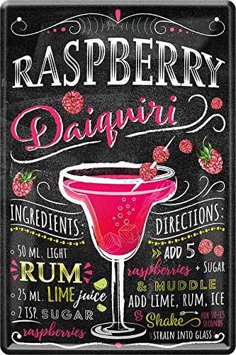 Raspberry Daiquiri Rum Cocktail 20x30 Haus Bar Party Keller Deko Blechschild 137 von WOGEKA ART