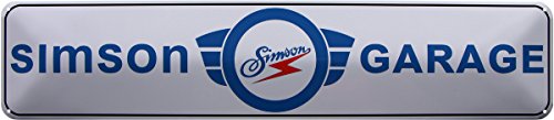 SIMSON GARAGE OSTALGIE DDR MOPED 46x10 BLECHSCHILD STRASSENSCHILD STR195 SIMSON GARAGE OSTALGIE DDR MOPED 46x10 BLECHSCHILD STRASSENSCHILD STR195 von WOGEKA ART