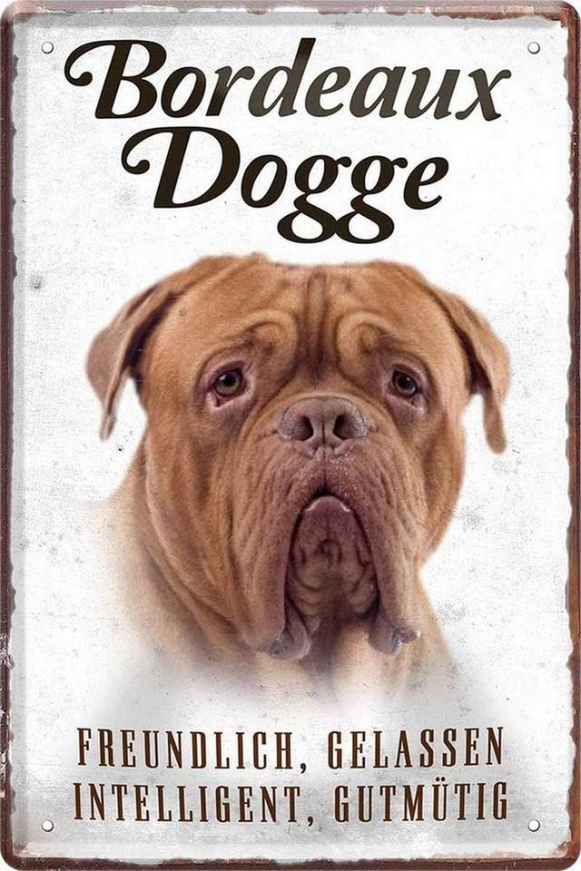 WOGEKA ART Metallbild Hunde-Rassen Steckbrief 20 x 30 cm Blechschild Haustier Hund Deko, Bordeaux Dogge WOGEKA ART Metallbild Hunde-Rassen Steckbrief 20 x 30 cm Blechschild Haustier Hund Deko, Bordeaux Dogge von WOGEKA ART