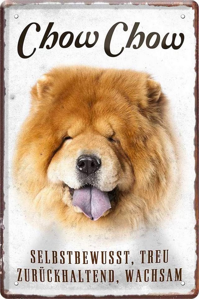 WOGEKA ART Metallbild Hunde-Rassen Steckbrief 20 x 30 cm Blechschild Haustier Hund Deko, Chow Chow WOGEKA ART Metallbild Hunde-Rassen Steckbrief 20 x 30 cm Blechschild Haustier Hund Deko, Chow Chow von WOGEKA ART