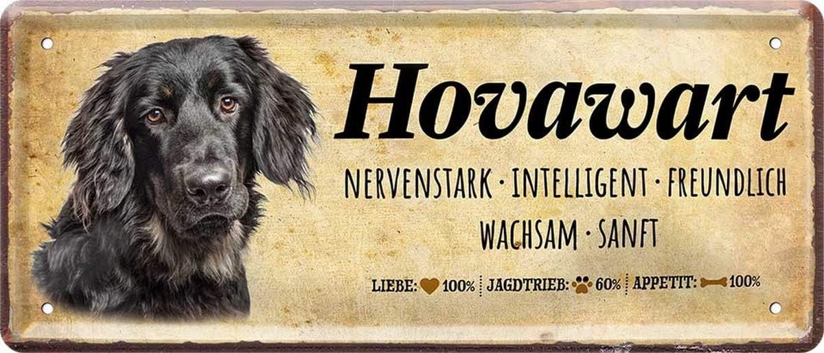 WOGEKA ART Metallbild Hunde-Rassen Steckbrief Blechschild Haustier Hund Deko, Hovawart WOGEKA ART Metallbild Hunde-Rassen Steckbrief Blechschild Haustier Hund Deko, Hovawart von WOGEKA ART