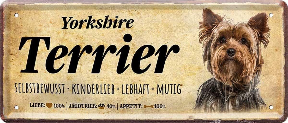 WOGEKA ART Metallbild Hunde-Rassen Steckbrief Blechschild Haustier Hund Deko, Yorkshire Terrier WOGEKA ART Metallbild Hunde-Rassen Steckbrief Blechschild Haustier Hund Deko, Yorkshire Terrier von WOGEKA ART