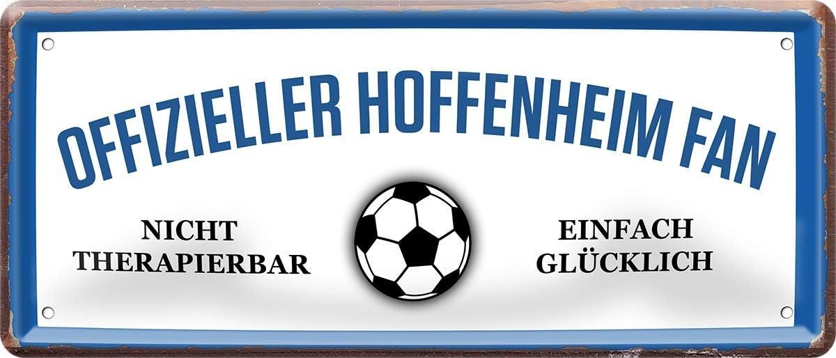 WOGEKA ART Metallbild Offizieller Hoffenheim Fan - 28 x 12 cm Blechschild Fußball WOGEKA ART Metallbild Offizieller Hoffenheim Fan - 28 x 12 cm Blechschild Fußball von WOGEKA ART