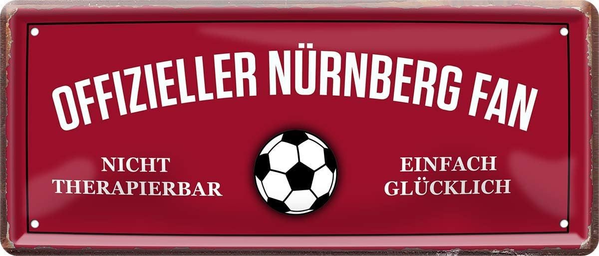 WOGEKA ART Metallbild Offizieller Nürnberg Fan 28x12 cm Blechschild Fußball WOGEKA ART Metallbild Offizieller Nürnberg Fan 28x12 cm Blechschild Fußball von WOGEKA ART