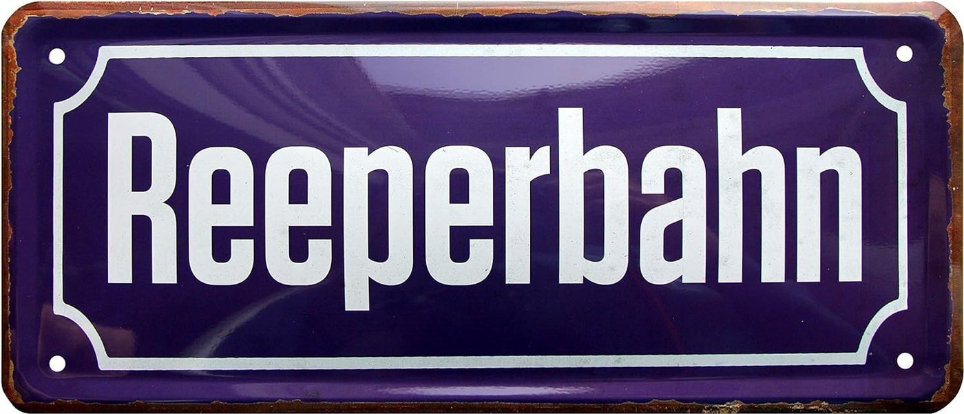 WOGEKA ART Metallbild Reeperbahn - 28 x 12 cm Retro Blechschild Straße WOGEKA ART Metallbild Reeperbahn - 28 x 12 cm Retro Blechschild Straße von WOGEKA ART
