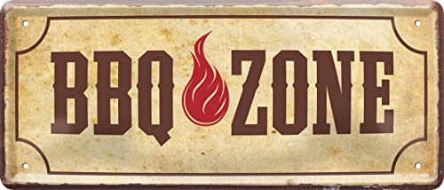 WOGEKA ART Retro Blechschild - BBQ ZONE - Lustiger Spruch als Geschenkidee für alle BBQ FREUNDE zu Geburtstag Weihnachten als Deko Schild 28x12 cm Vintage Metallschild 435 WOGEKA ART Retro Blechschild - BBQ ZONE - Lustiger Spruch als Geschenkidee für alle BBQ FREUNDE zu Geburtstag Weihnachten als Deko Schild 28x12 cm Vintage Metallschild 435 von WOGEKA ART
