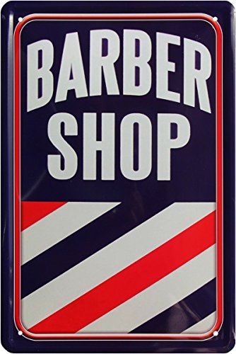 WOGEKA ART Retro Blechschild - Barber Shop Friseur - witziger Spruch als Geschenk-Idee zum Geburtstag Weihnachten zur Dekoration 20x30 cm Vintage-Design aus Metall 325 WOGEKA ART Retro Blechschild - Barber Shop Friseur - witziger Spruch als Geschenk-Idee zum Geburtstag Weihnachten zur Dekoration 20x30 cm Vintage-Design aus Metall 325 von WOGEKA ART