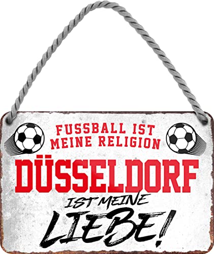 WOGEKA ART Retro Blechschild - Düsseldorf ist meine Liebe - Fußball - witziger Spruch als Geschenk-Idee Geburtstag Weihnachten Deko 18x12 cm Vintage-Design Hänge-Schild Metall HS991 WOGEKA ART Retro Blechschild - Düsseldorf ist meine Liebe - Fußball - witziger Spruch als Geschenk-Idee Geburtstag Weihnachten Deko 18x12 cm Vintage-Design Hänge-Schild Metall HS991 von WOGEKA ART