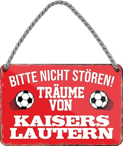 WOGEKA ART Retro Blechschild - Ich Träume von Kaiserslautern - Fußball - Lustiger Spruch als Geschenkidee zu Geburtstag Weihnachten Deko 18x12 cm Vintage Schild Hängeschild Metallschild HS647 WOGEKA ART Retro Blechschild - Ich Träume von Kaiserslautern - Fußball - Lustiger Spruch als Geschenkidee zu Geburtstag Weihnachten Deko 18x12 cm Vintage Schild Hängeschild Metallschild HS647 von WOGEKA ART