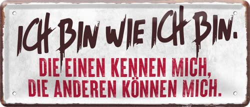 WOGEKA ART Retro Blechschild - Ich bin, wie ich bin - Lustiger Spruch als Geschenkidee zu Geburtstag Weihnachten als Deko Schild 28x12 cm Vintage Design Metallschild 2351 WOGEKA ART Retro Blechschild - Ich bin, wie ich bin - Lustiger Spruch als Geschenkidee zu Geburtstag Weihnachten als Deko Schild 28x12 cm Vintage Design Metallschild 2351 von WOGEKA ART