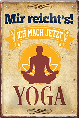 WOGEKA ART Retro Blechschild - Mir reicht´s, ich mach jetzt YOGA - Lustiger Spruch als Geschenkidee für YOGAFANS zu Geburtstag Weihnachten als Deko Schild 20x30 cm Vintage Metallschild 1755 WOGEKA ART Retro Blechschild - Mir reicht´s, ich mach jetzt YOGA - Lustiger Spruch als Geschenkidee für YOGAFANS zu Geburtstag Weihnachten als Deko Schild 20x30 cm Vintage Metallschild 1755 von WOGEKA ART