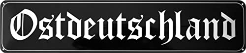 WOGEKA ART Retro Blechschild - OSTDEUTSCHLAND - Nostalgie Deko-Schild für OSSIS als Geschenkidee zu Geburtstag Weihnachten 46x10 cm Straßenschild Metallschild STR274 WOGEKA ART Retro Blechschild - OSTDEUTSCHLAND - Nostalgie Deko-Schild für OSSIS als Geschenkidee zu Geburtstag Weihnachten 46x10 cm Straßenschild Metallschild STR274 von WOGEKA ART
